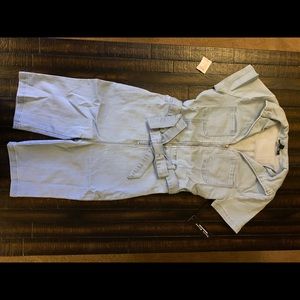 Blue denim jumpsuit